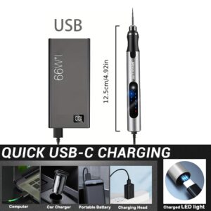 JANGKLIFE USB rechargeable portable electric micro-sanding pen, 4.2V 3-speed adjustable, suitable for grinding, polishing, drilling, engraving, DIY crafts