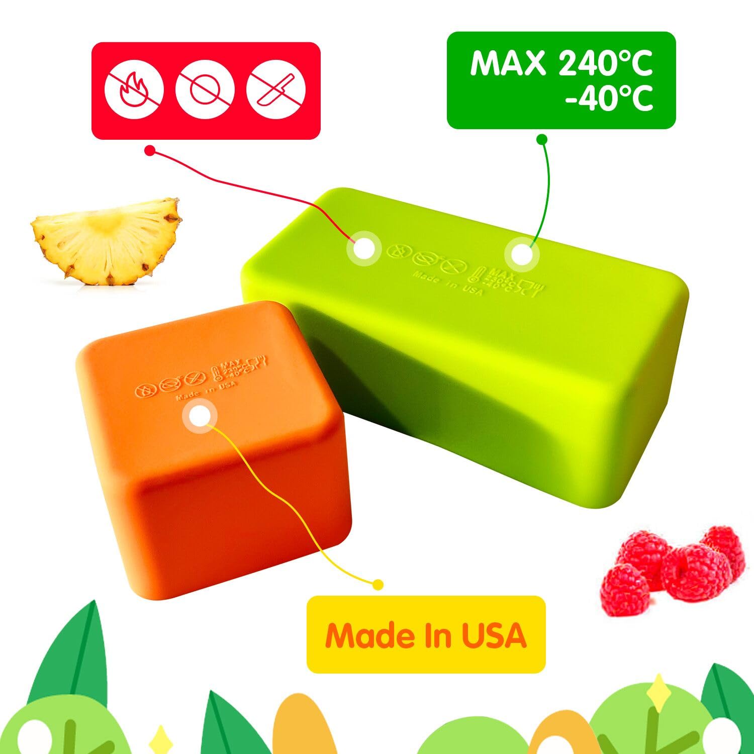 IELEK Silicone Lunch Box Dividers Reusable Non-Toxic, BPA Free, Dishwasher Safe Bento Box Accessories Lunch Box Dividers