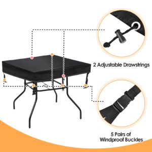 TOHONFOO Square Patio Table Cover - Waterproof Anti-UV Patio Table Cover - Outdoor Table Cover 48" L x 48" W x 6" H