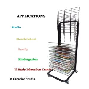 Art Drying Rack for Classroom Paint Drying Rack Functional&Mobile Paint Drying Rack Mobile Classroom Painting Artwork Drying Rack With Wheels Ideal For Schools&Art Clubs(20/25/30/35 Floors??35flo