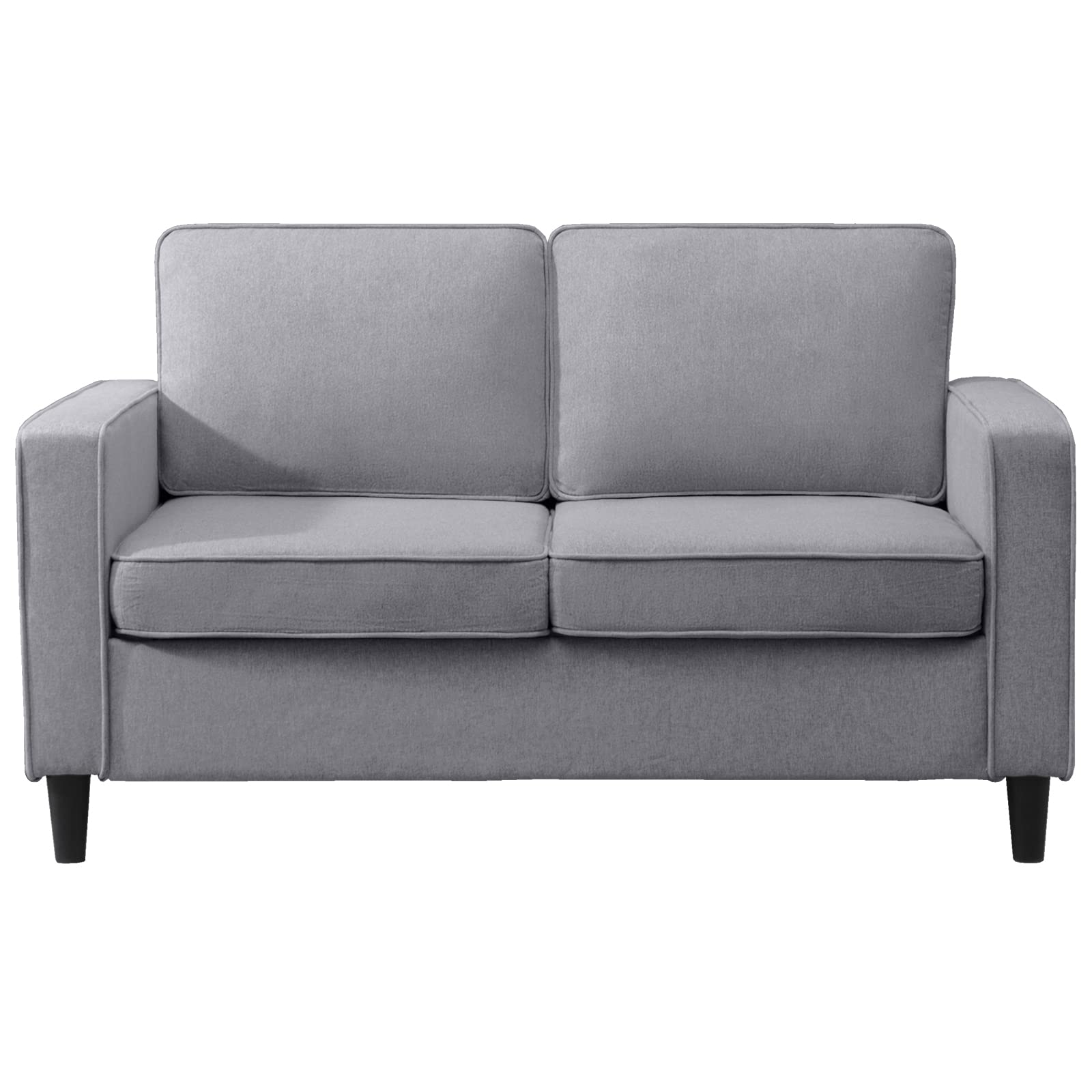 PUREMIND Grey Loveseat Couch for Small Spaces,Cozy Comfy Two Seater Couch,Lounge Small Sofa for Bedroom,Corner Couch Sofa,Loveseat Sofa with Storage Space