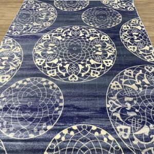 LUXE WEAVERS Cambridge 4073 Blue 8x10 Mandala Rug