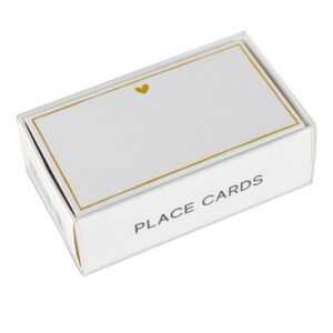 Santa Barbara Design Studio Place Cards Gold Foil Party Tabletop Décor Food Identifying or Name Card Set, 36-Count, Gold Heart