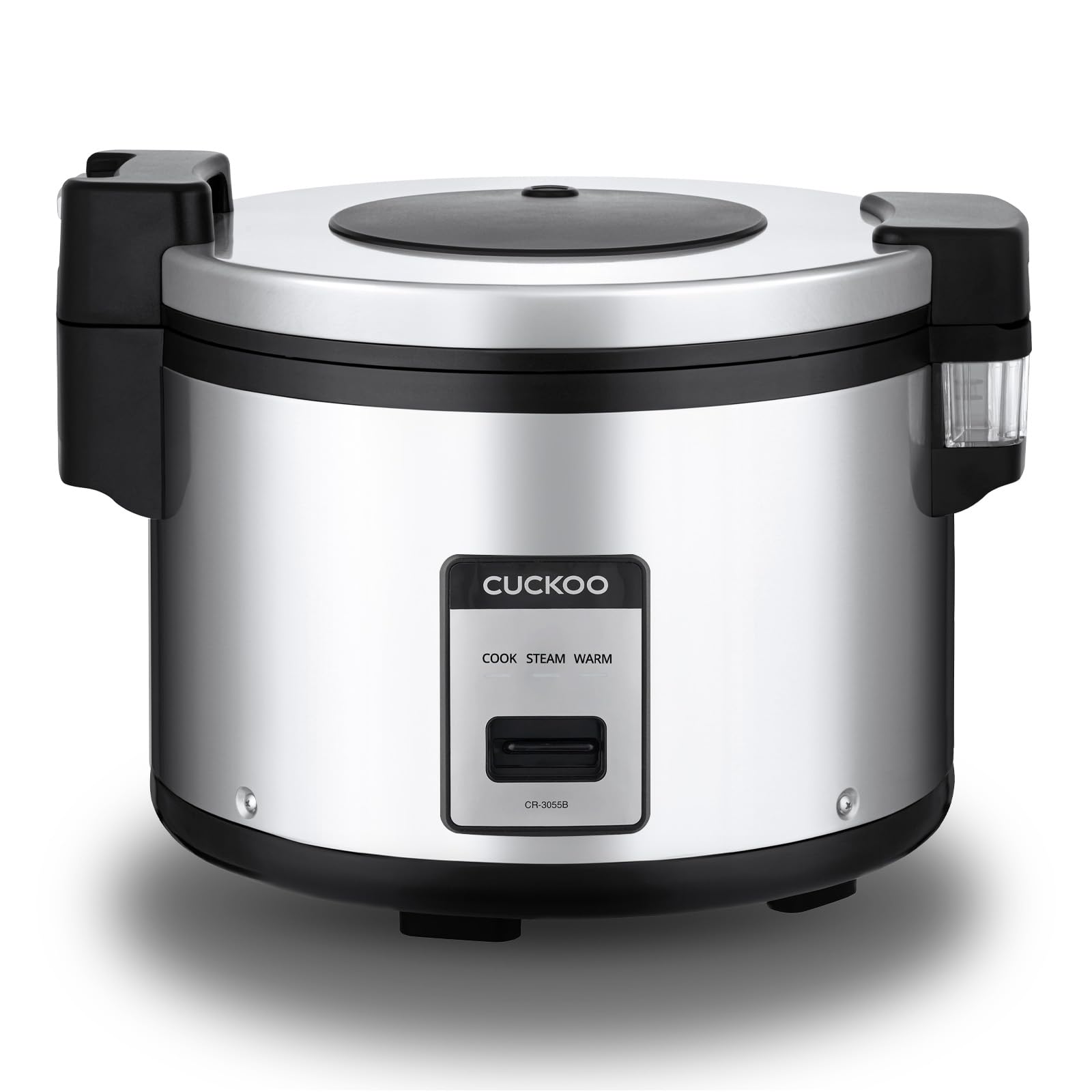 CUCKOO CR-3055 30-Cup (Uncooked) / 60-Cup (Cooked) Large Capacity Commercial Rice Cooker & Warmer with Nonstick Inner Pot, Switch Press (Silver/Black)