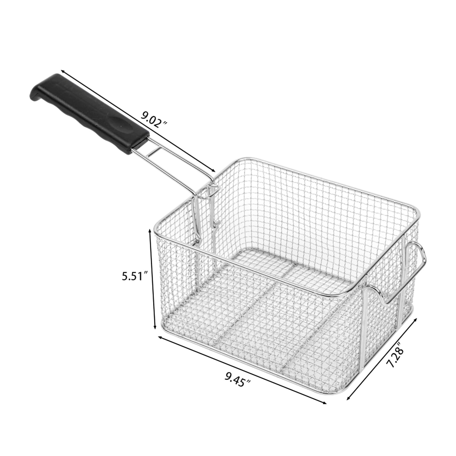 ROVSUN 12.5QT Electric Deep Fryer w/Frying Basket, Timer, Drain, & Lid, Stainless Steel Commercial Countertop Single Tank Oil Fryer, Adjustable Temperature, for French Fries Onion Rings, 1700W