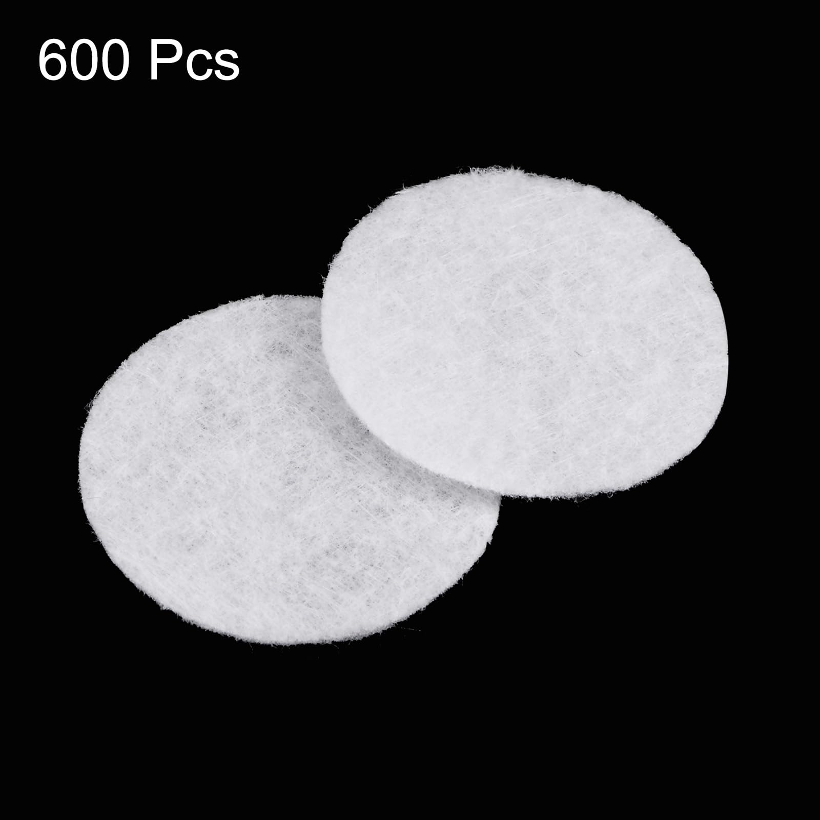 HARFINGTON 600pcs Round Felt Circles, 25mm 1" Pre Cut Felt Craft Pads Non-Woven Mini Felt Fabric Circles for DIY Sewing Handcraft Cut Projects Craft Finishing, White