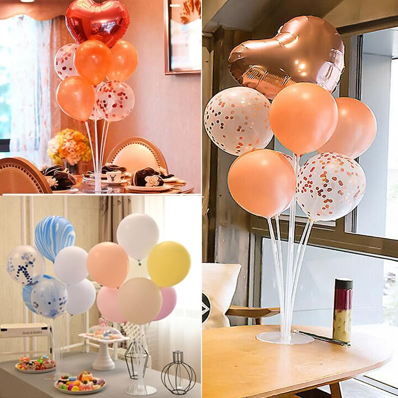 HPLYEL 10 Sets Balloon Stand Kit, Balloon Sticks Holder with Base Birthday Wedding Graduation Party Decortaions Table Centerpieces Balloon Arch kit