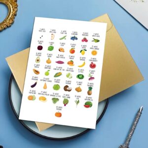 Oamiolek Funny Fruit And Vegetable Baby Shower Card, Pregnancy Congratulations Card for Couple, New Baby Card for New Mom Dad Parents, Pregnancy Announcement Gift for Family Friends