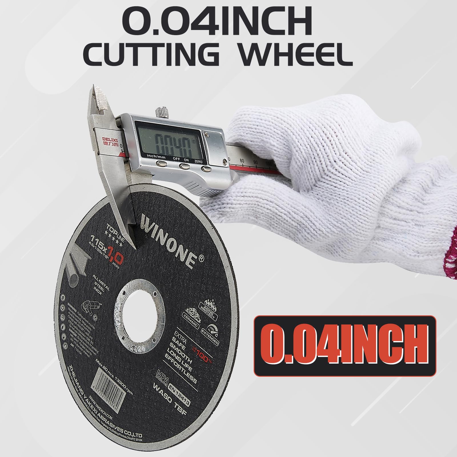 WINONE Cut Off Wheel 4 1/2,10 Pack Cutting Wheel Ultra Thin 0.04x0.87 inch Cutting Disc Stainless Steel Angle Grinder Cutting Disc Fast Burr-Free Metal Cutting Blade