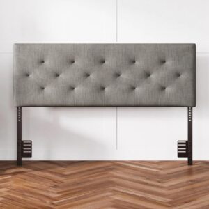 Bold City Accents Bed Headboard - Mid-Rise Diamond Tufted Upholstered Headboard Queen Size Full Size - Adjustable Height Full Headboard - Bed Frame or Wall Mount