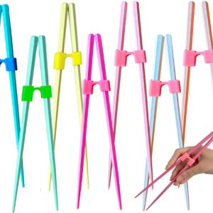 10 Pairs Reusable Chopstick Helpers Dishwasher Safe Training Chop sticks Adult Practice Chopsticks Beginners Right Left Handed Chinese Sticks Learning Chopsticks Holder with Clip Trainer