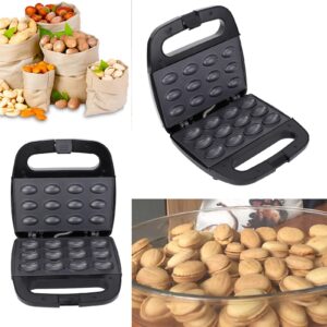 12 Walnut Cookie Maker, Electric Oreshki Maker Non Stick Double Sided Heating, Walnut Pastry Set Cookies Baking Tool