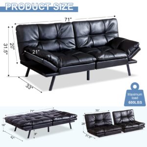 MUUEGM FQ-267-SOFA Black-22 Sofabed, Black