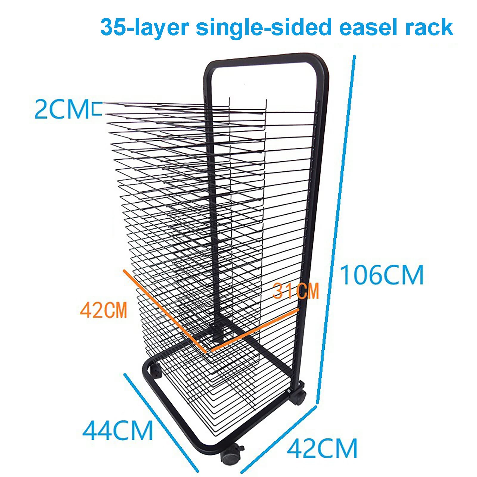 Art Drying Rack for Classroom Paint Drying Rack Functional&Mobile Paint Drying Rack Mobile Classroom Painting Artwork Drying Rack With Wheels Ideal For Schools&Art Clubs(20/25/30/35 Floors??35flo