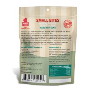 PLATO Small Bites Training Dog Treat Variety Pack, (1) 6oz Bag of Each: Salmon, Organic Chicken, Duck, Lamb, 1.5lb Total