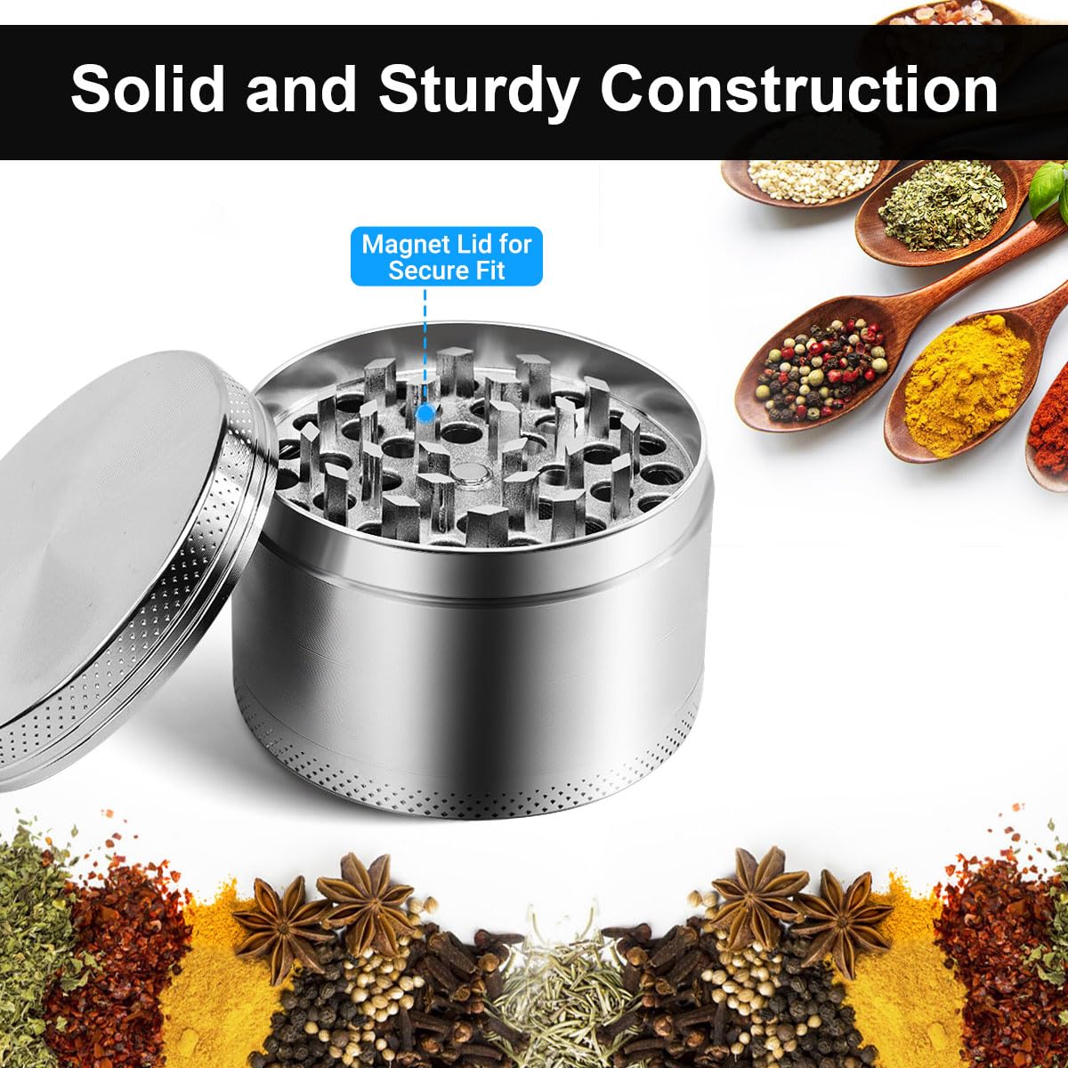 Grinder - 2.5inches For Spice Grinder (Silvery)