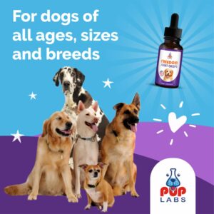 Pup Labs Freedom Joint Drops - Dog Joint Support Supplement with Human-Grade Ingredients - No Fillers, Preservatives, Additives, or Artificial Ingredients, 30 ml Dropper