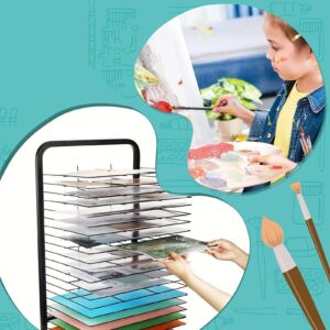 Art Drying Rack for Classroom Paint Drying Rack Functional&Mobile Paint Drying Rack Mobile Classroom Painting Artwork Drying Rack With Wheels Ideal For Schools&Art Clubs(20/25/30/35 Floors??35flo