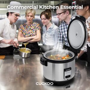 CUCKOO CR-3055 30-Cup (Uncooked) / 60-Cup (Cooked) Large Capacity Commercial Rice Cooker & Warmer with Nonstick Inner Pot, Switch Press (Silver/Black)