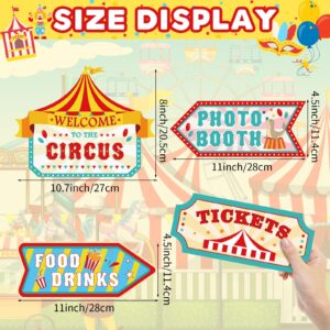 20 Pieces Carnival Decorations Circus Theme Party Directional Signs Carnival Party Signs Welcome to The Circus for Kids Carnival Birthday Party Decorations Supplies