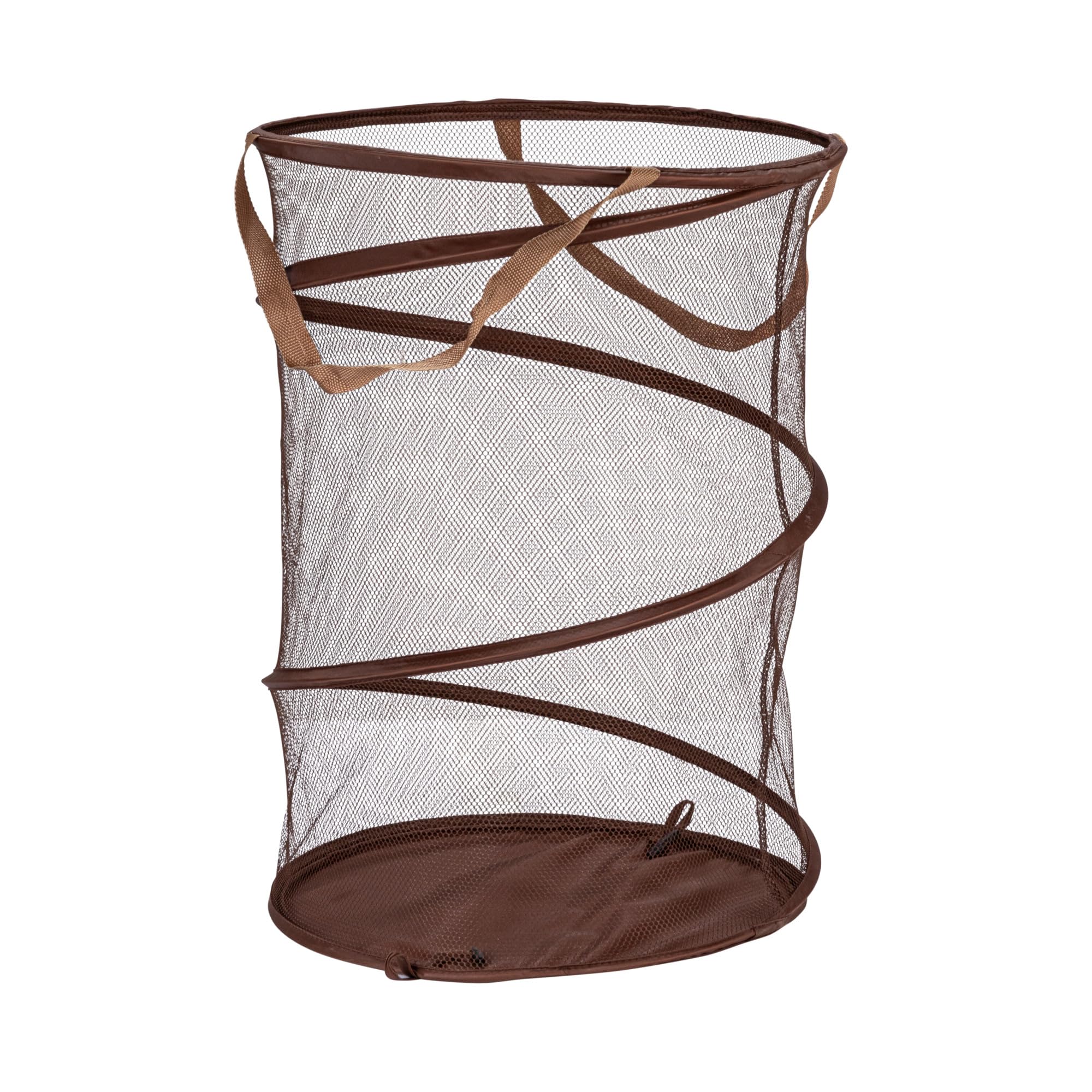 Household Essentials Pop-Up Mesh Laundry Hamper, Brown