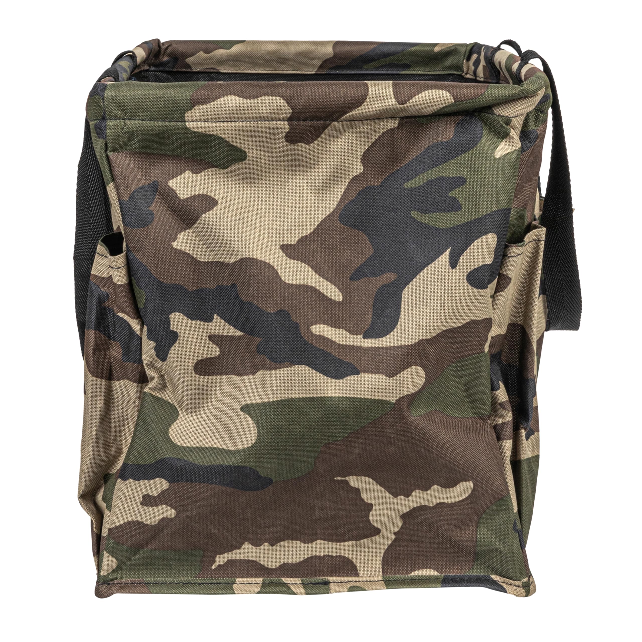 Household Essentials Krush Container All-Purpose Utility Tote, Water-Resistant Vinyl Lining with Pockets, Camo