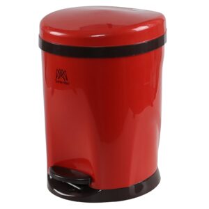 nesmilers 8 liters/2.1 gallons garbage can with step pedal, small trash can (red)