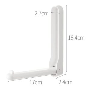 Folding Clothes Hanger Wall Mount, Wall Mounted Clothes Drying Rack, Folding Punch Balcony Laundry Drying Rack Retractable Cloth Drying Rack Space Saving Punch Balcony Laundry Rack(White)