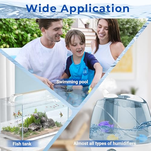 Funmit 6 Pack Universal Humidifier Cleaner Fish Compatible with Almost All Humidifiers and Fish Tanks, Purifies Water, Prevents Hard Water Build-Up, Reduces Scale, Blue