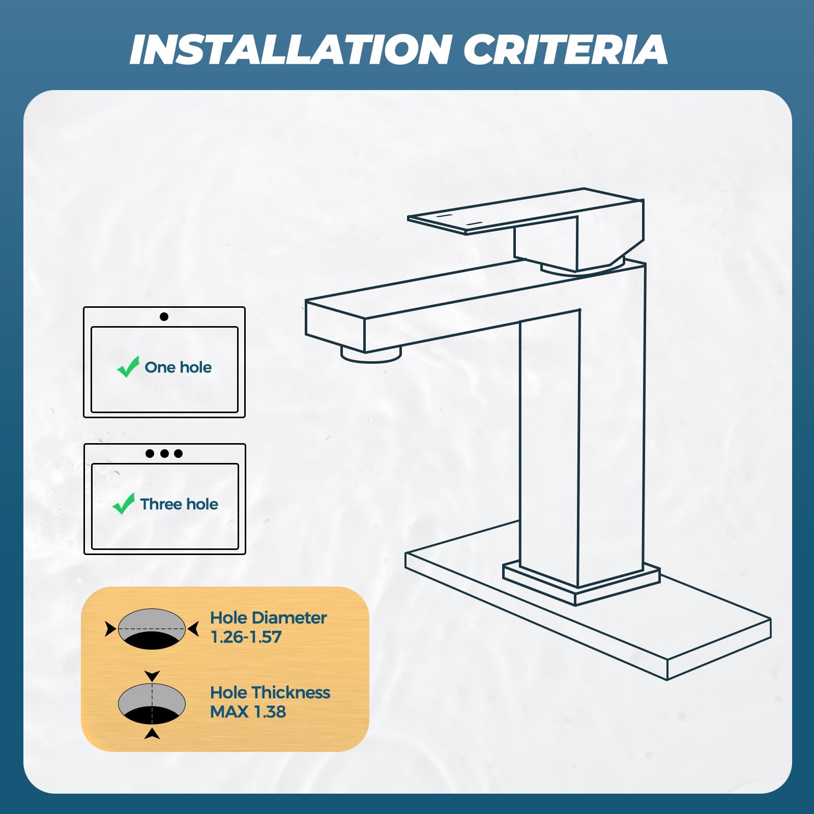 FORIOUS Matte Black Bathroom Faucets, One Hole Bathroom Faucet with with Pop-up Drain, Single Handle Bathroom Sink Faucet Stainless Steel, Vanity Bathroom Faucet Suitable for 1 Hole or 3 Hole