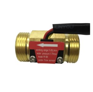 kjoet garden hose watering meter yf-b5 3/4"" brass water flow sensor meter magnetic effect pulse, dc3.5v-24v