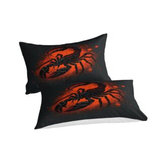 EVMILA Scorpion Comforter Covers Duvet Cover for Boys Girls Quilt Cover 3D Print Insects with Pillow Cases with Zipper Closure Bedding Set Soft Microfiber 3 Pieces Queen（228x228cm）, Style-10