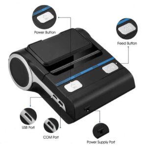 GZGYNADAST 80mm Bluetooth Portable Thermal Receipt Printer,only Compatible with Android/Windows, Can't Support iOS/ipad/MAC,3 inch Ticket Wireless Android Bill Invoice Printer for Small Business