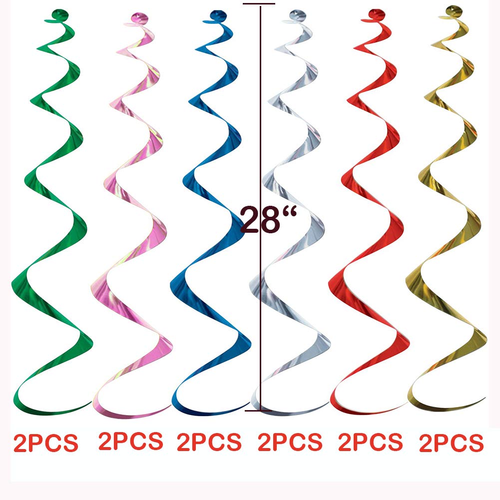 Demon Birthday Party Decorations, 12 Pcs Anime Hanging Swirl Birthday Party Favors for Fans