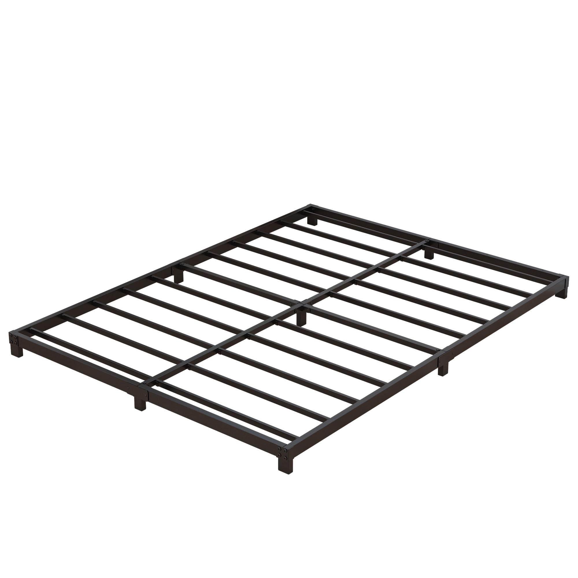 Nailsong 4 Inch Bed Frame Queen Size Low Profile, Queen Bed Frame No Box Spring Needed, Heavy Duty Metal, Easy Assembly, Black