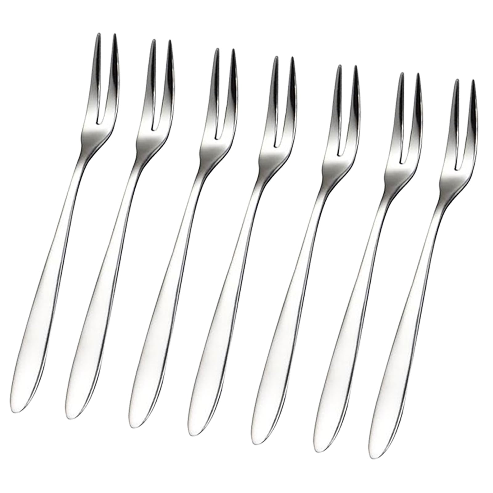 Vyooxcy 7Pcs Professional Escargot Forks ，Crab Forks， For Shellfish And Oyster Stainless Steel Mini Salad Fruit Tasting Forks Cocktail Fork