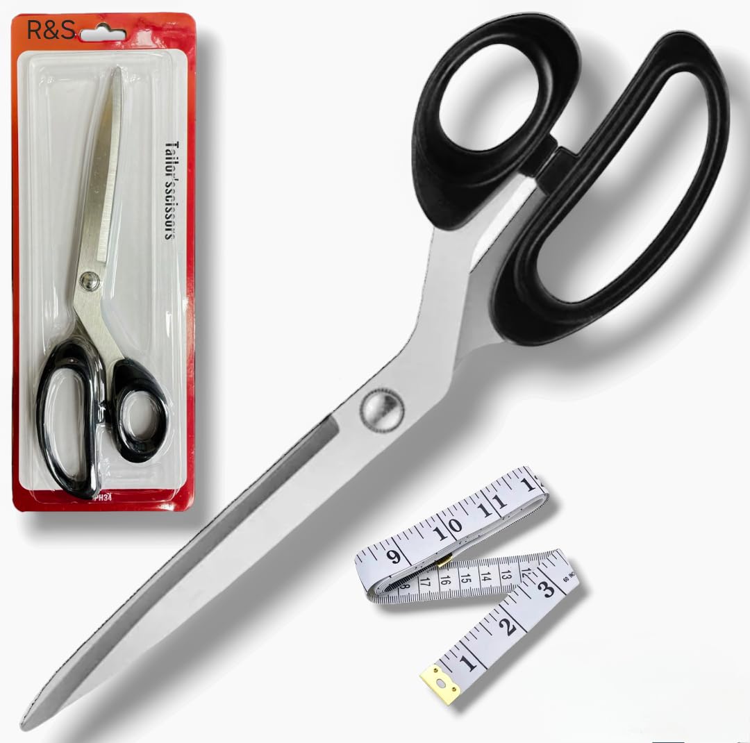 Professional Fabric Scissors 10 Inch for Cutting Fabric | Fabric scissors Heavy Duty Scissors for Leather Cutting Industrial Sharp Sewing Shears for Home Office Artists Dressmakers