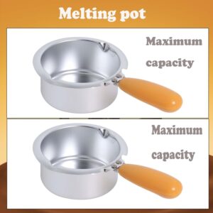 Candy Chocolate Melting Pot for Melting Chocolate, Butter, Cheese, Candy Candle with Tool Mold Handmade DIY Making Electric Melting Pot Chocolate Melting Warming Fondue Set Yellow