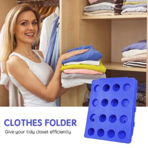 T Shirt Folder T Shirt Folding Board T Shirt Clothes Folder Laundry Organizer Durable Tool Plastic Easy and Fast Folding Board for Kid Children and Adult Plastic Folding Helper Blue