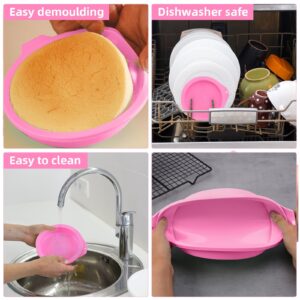 4 Pcs Air Fryer Egg Molds, Round Air Fryer Egg Bites Silicone Mold 4 Inch Silicone Egg Molds Non-Stick Silicone Egg Pan Mini Pancake Mold for Cake Muffin Top, Air Fryer Accessories