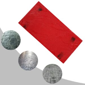 WaShaRoom,Concrete Stamp Mat,Concrete Texture Skin,Concrete Texture Mat,Concrete Texture Mat Stamp,PU Decorative Concrete Texturing Skin Red,for Home Patios,Garden,Hotel Lobbies,(23.6 * 12 * 0.5inch)