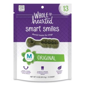 wholehearted smart smiles original flavor dog treats 12 oz. count of 13