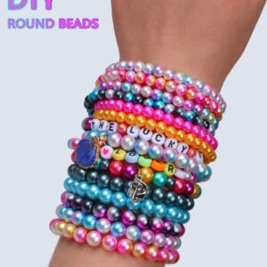 HINSOCHA Bead Bracelet Kit - 1020 Pcs Gradient Colorful Beads Bulk (6mm+8mm) for Bracelet Making, DIY Crafts