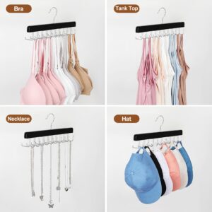 TOPIA HANGER 2 in 1 Belt Tie Hanger for Closet Max 30 Belts with 30 Ties Capacity, 20 Hooks Belt Tie Racks Wooden Hanger for Closet Organizer Storage “U” Fit for Belt and “一” Fit for Tie - CT47B