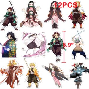 Demon Birthday Party Decorations, 12 Pcs Anime Hanging Swirl Birthday Party Favors for Fans