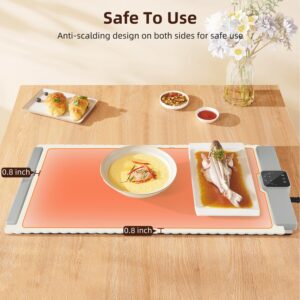 Silicone Electric Warming Tray for Food: Foldable Roll up Food Warmers for Parties Buffet with 5 Temperature Settings - Portable Fast Heating Mat for Restaurants, Home Everyday Use