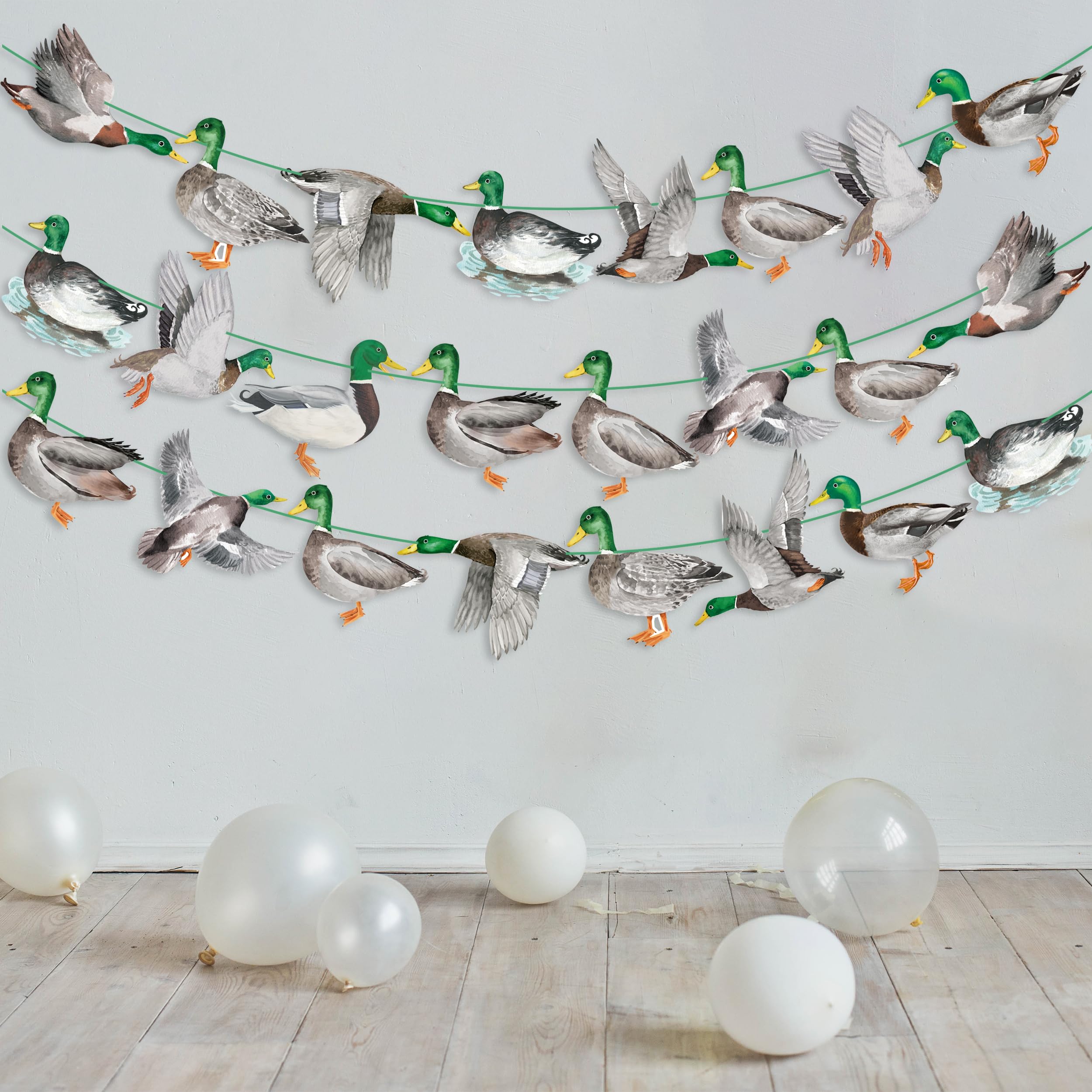 Mallard Duck Banners Duck Hunting Party Banners Duck Theme Birthday Party Decoration Mallard Duck Decor Hunting Birthday Party Decorations for Duck Hunter Baby Shower Supplies