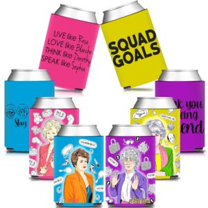 homezzo golden girls themed party can coolers, 8 pcs funny golden girls can sleeves for girls party