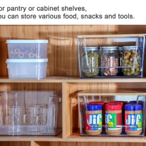 2 Set Pantry Organizer Storage Stackable Kitchen Laundry Organizers for Onion, Potato, Fruit, Produce, Vegetable Clear