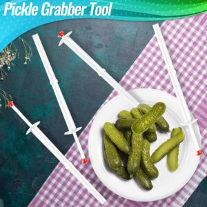 2Pcs Pickle Grabber Tool, Stainless Steel Pickle Picker Grabber, Pickle Pincher Tool for Kitchen Food Olive Pepper